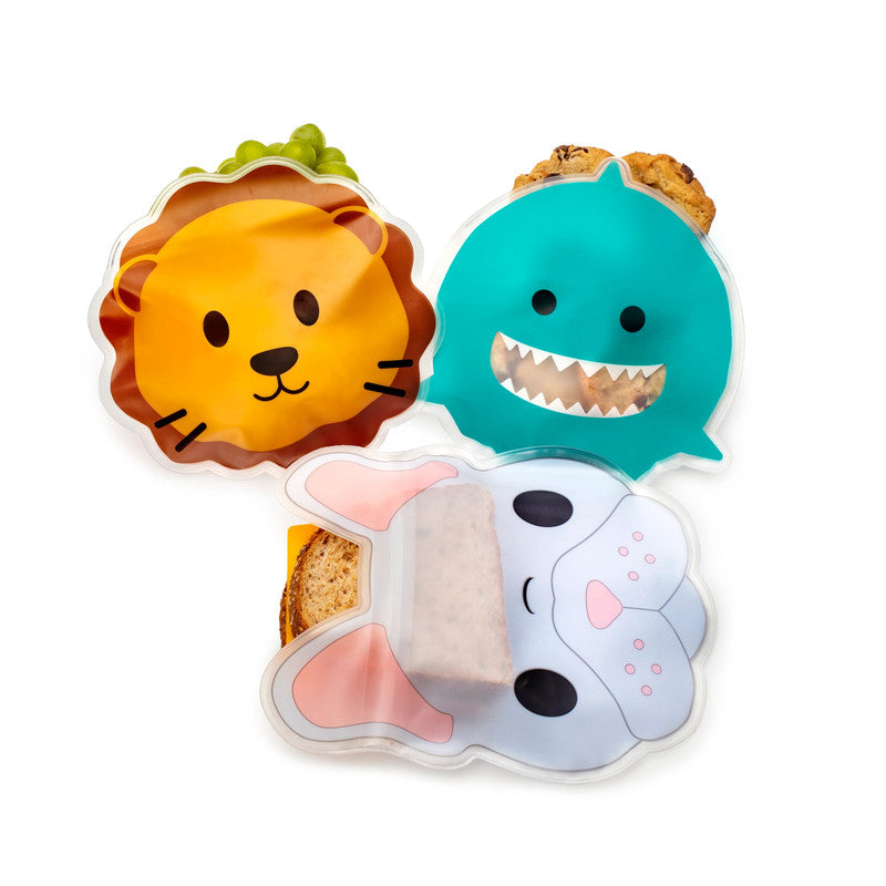 Melii Reusable Snack Bags with Zip Closure- 6 Pcs Animals DesignNursing & FeedingPacking snacks has never been more adorable than with Melii’s Reusable Snack Bags! With a zip leak-proof seal, these bags will keep your little one’s food fresh and allow you