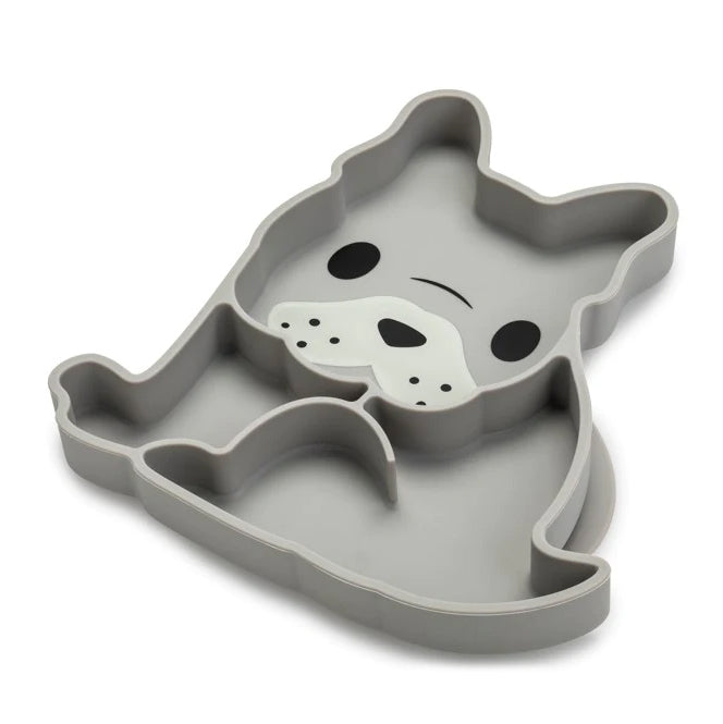 Melii Divided Silicone Suction Plate - Grey BulldogNursing & FeedingOur silicone suction plate aims to make meal time a little less stressful and a lot more fun! Place the plate on a flat surface and let the suction do its magic – the plate will stick to