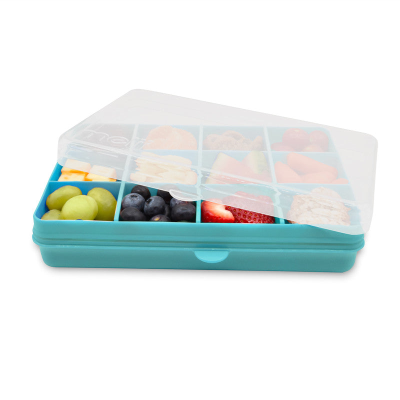 Melii Snackle Box with Removable Divider - 4 oz Turquoise