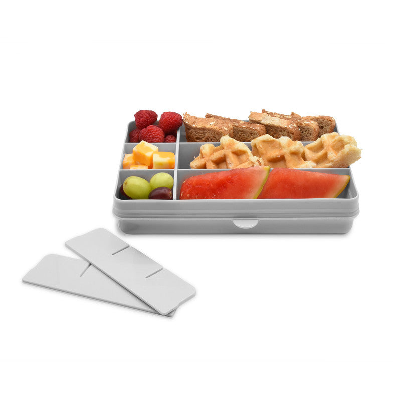 Melii Snackle Box with Removable Divider - 4 oz GreyNursing & FeedingThe Snackle Box is the perfect companion for busy parents and adventurous kids who love snacks on the go. Inspired by the design of a tackle box, this innovative snack container features