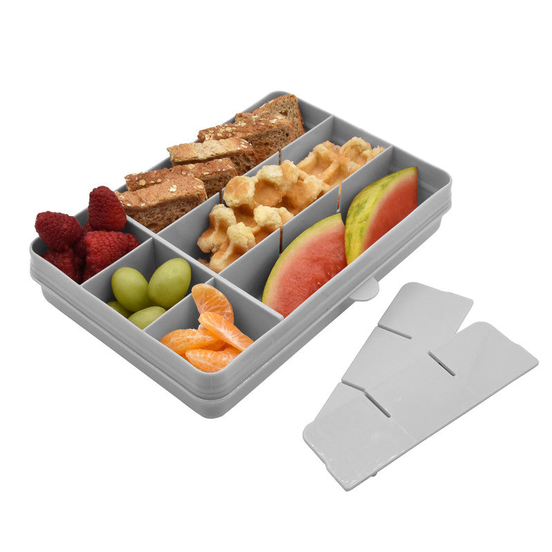 Melii Snackle Box with Removable Divider - 4 oz GreyNursing & FeedingThe Snackle Box is the perfect companion for busy parents and adventurous kids who love snacks on the go. Inspired by the design of a tackle box, this innovative snack container features