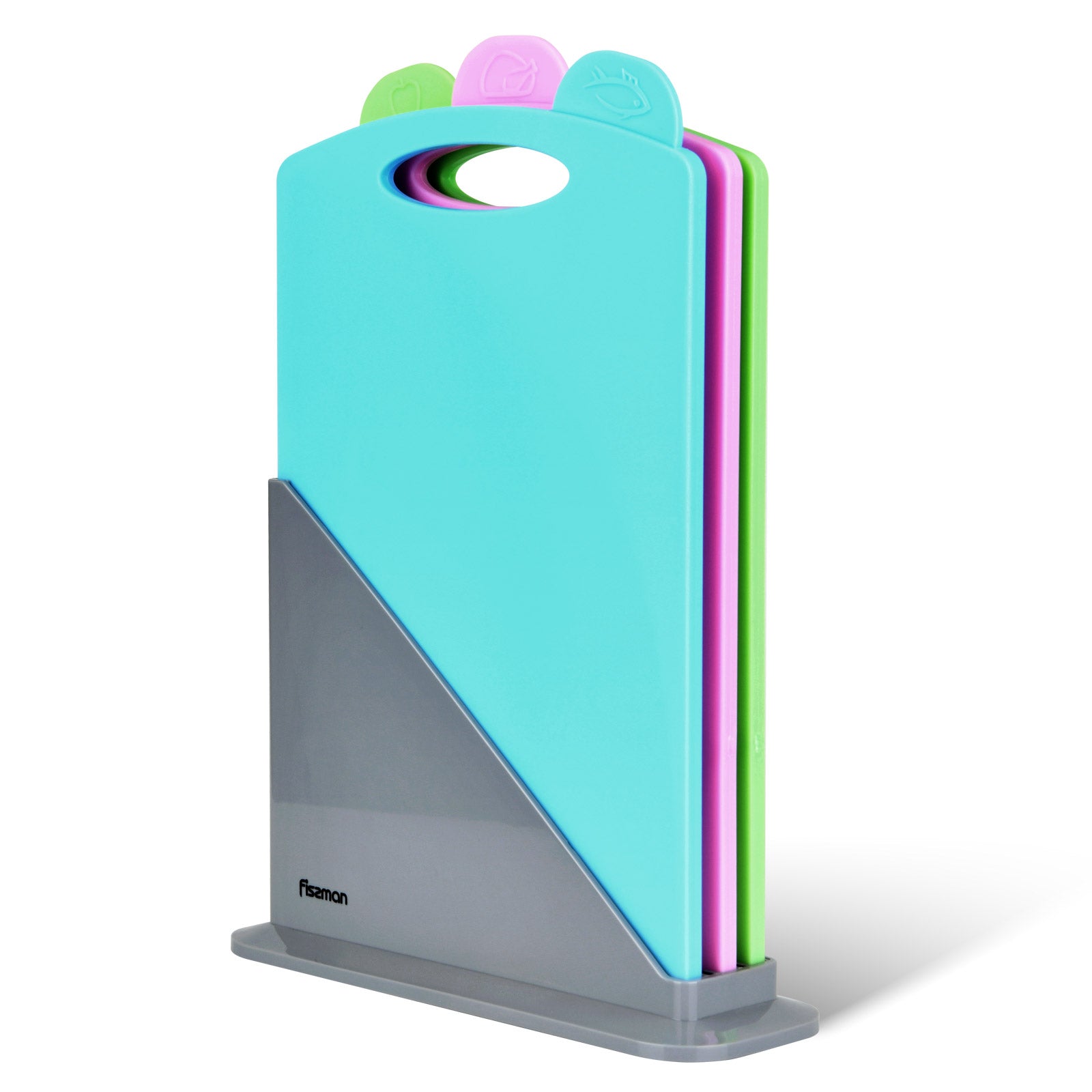 FISSMAN Index Plastic Chopping Board Set of 3 (31x19.5cm)Kitchen StorageFISSMAN Company uses only advanced technologies to create its Kitchen Tools And Kitchen Wares. FISSMAN Index Plastic Chopping Board Set of 3 (31x19.5cm) Set of three colored plastic c