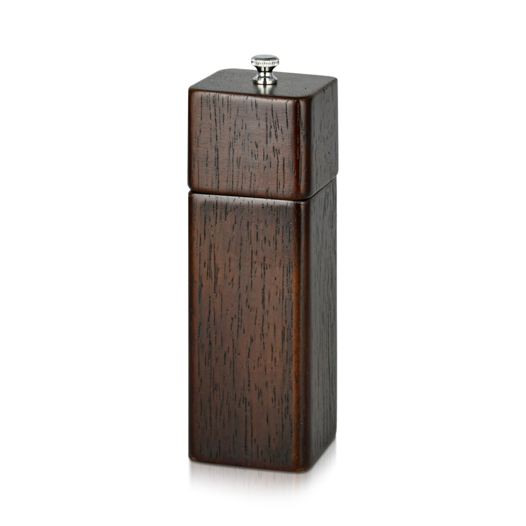 FISSMAN Wooden Square Pepper Mill 16.5x5cm (Black)Kitchen StorageSquare Pepper mill 16.5x5 cm (Rubber wood body with S/S grinder) An experienced culinary expert knows that freshly ground spices have a unique bright aroma and rich taste, which brings hints