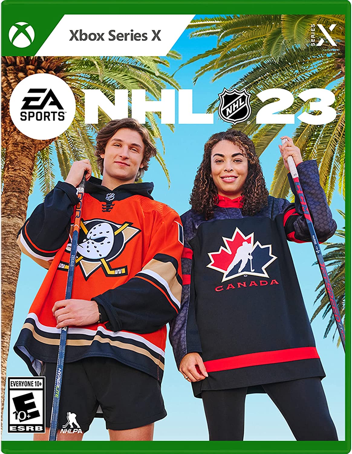 NHL 23Video GamesGREATER TOGETHERCOVER ATHLETESCanadian goalscoring machine Sarah Nurse makes history as the first female player featured on an NHL cover. Rising superstar and Anaheim Ducks center Trevor Zegras is one of the youngest players featured on a