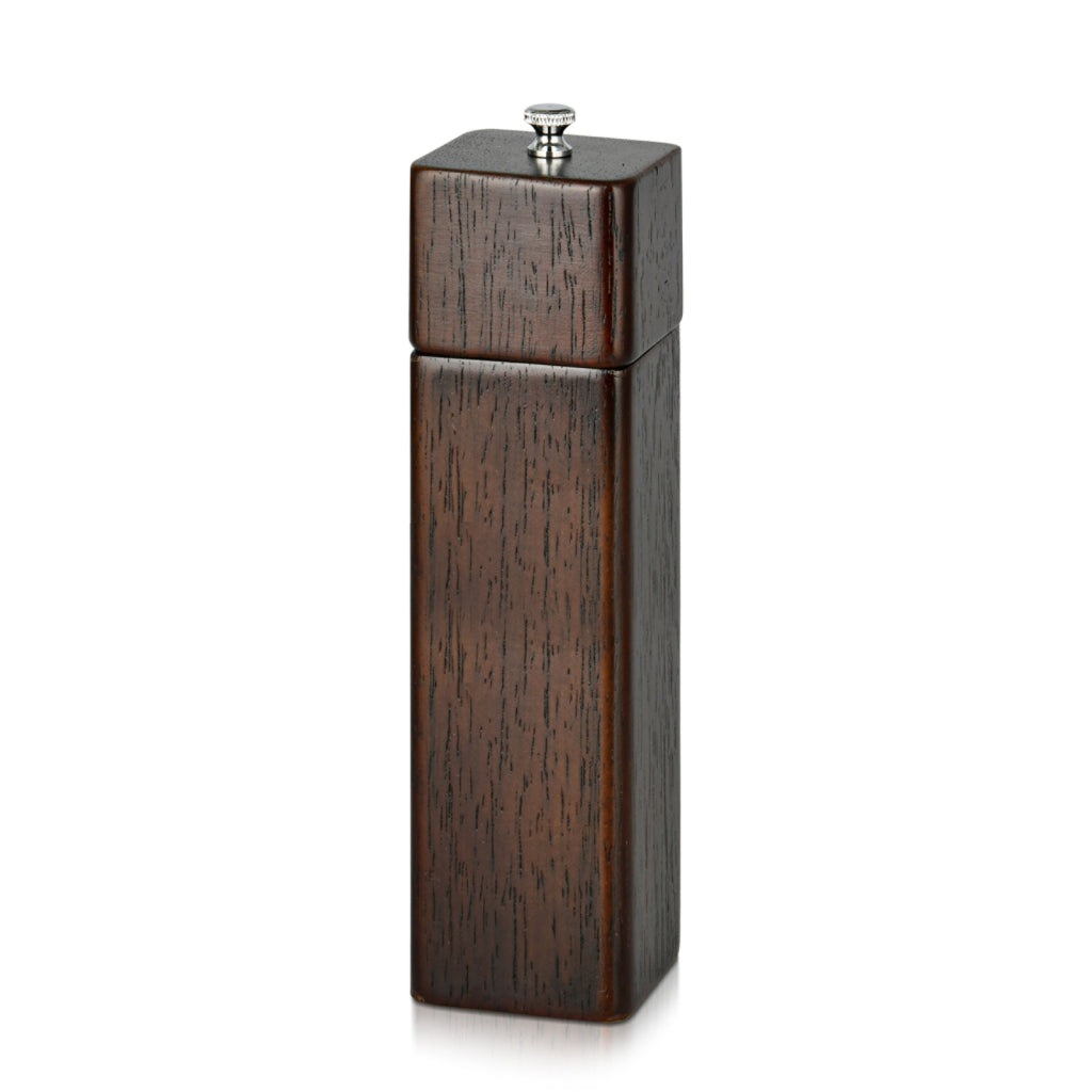 FISSMAN Square Pepper Mill 21.5x5 Rubber Wood Body with Stainless Steel GrinderKitchen Storage8193 Square Pepper mill 21.5x5 cm (Rubber wood body with S/S grinder) An experienced culinary expert knows that freshly ground spices have a unique bright aroma