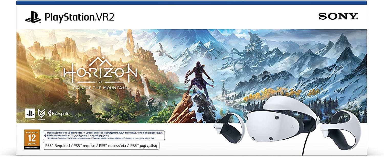 PlayStation VR2 + Horizon Call of Mountain Voucher BundleReality GadgetsConquer colossal peaks, overcome fearsome machines and uncover a hidden danger to the world of Horizon in the PlayStation VR2 Horizon Call of the Mountain bundle. Experience the sensa