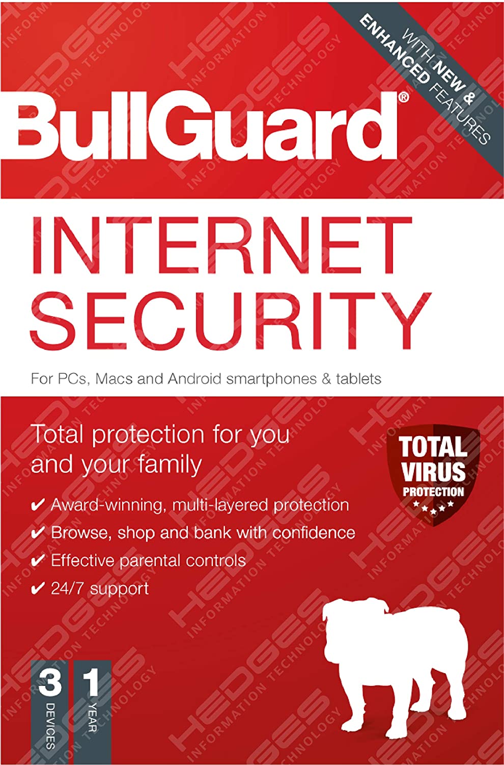 Bullguard Antivirus Internet Security 2021 Retail Edition | 1 license supports 3 Multi Devices |1 Year| PC/Mac/Android smartphones & tabletsBullGuard Antivirus provides powerful layered protection against all types of malware such as phishing attempts or