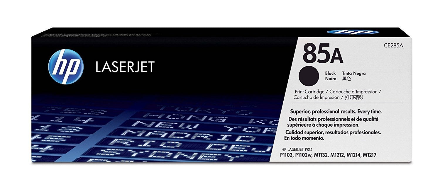 HP 85A Toner-BlackPrinters & ConsumablesHP 85A Black Original LaserJet Toner Cartridge Get a great value for everyday business printing. HP LaserJet toner cartridges help you print professional quality reports, letters and invoices with ease.