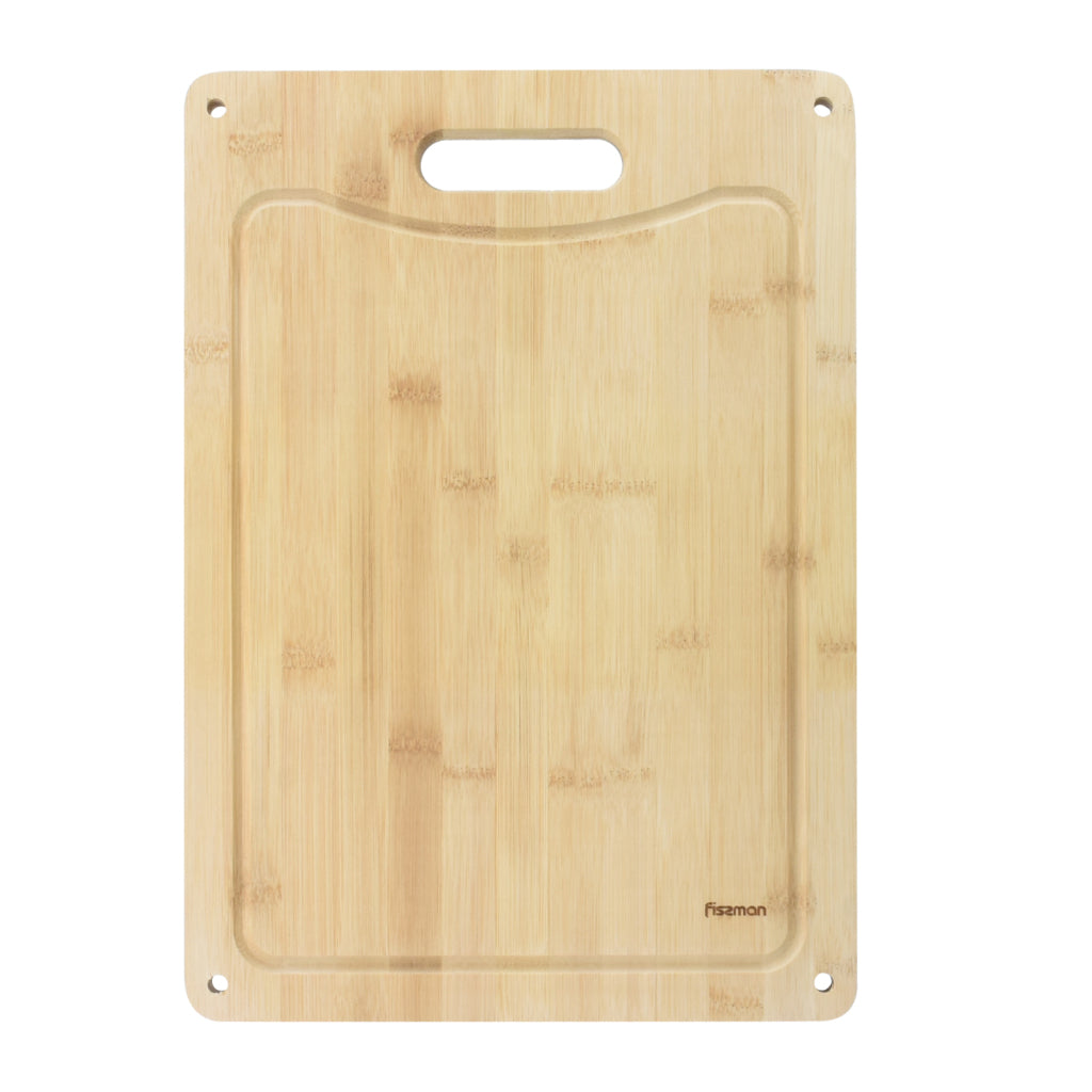 Fissman Bamboo Cutting Board 40 x 28cm - Chopping Board With a Special Groove Along the EdgesKitchen StorageCutting board 40x28x1.5 cm (bamboo) Designed to protect the sharpest knife blades, our boards also look stunning on any kitchen counter. - Bamboo i