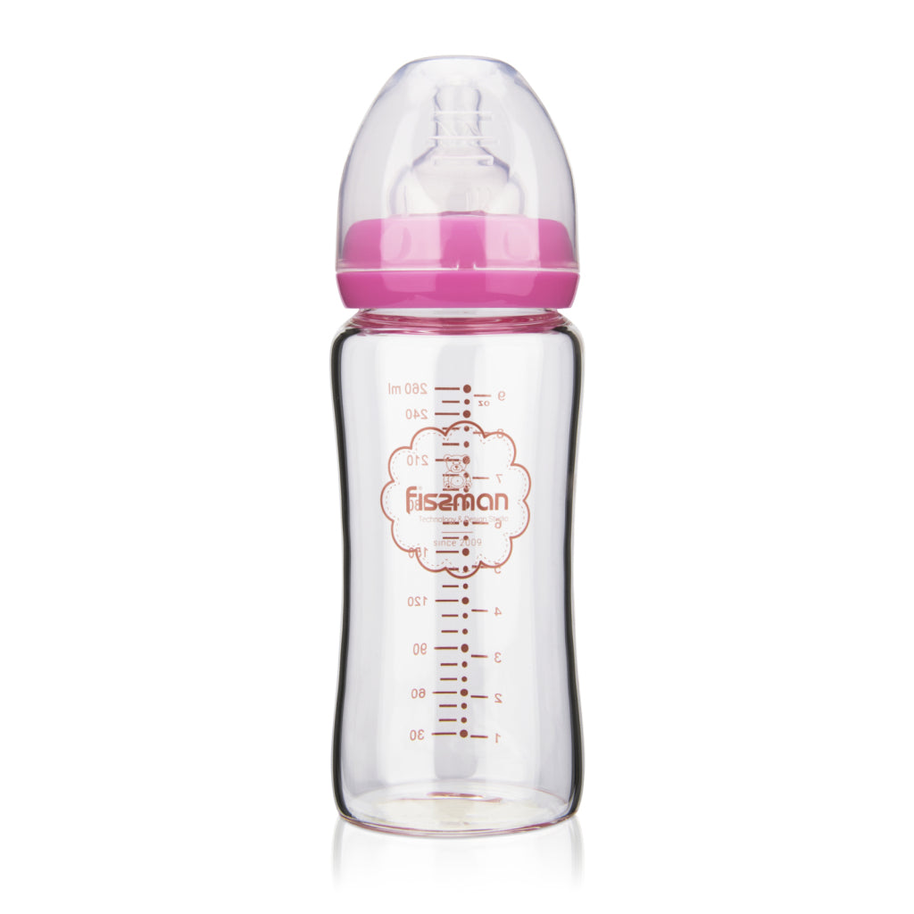 FISSMAN Feeding Bottle Borosilicate Glass with Wide Neck 260mlNursing & FeedingFeeding bottle with wide neck 260 ml (borosilicate glass) The best for children today is the key for health and well-being of future generations. FISSMAN presents to you a feed