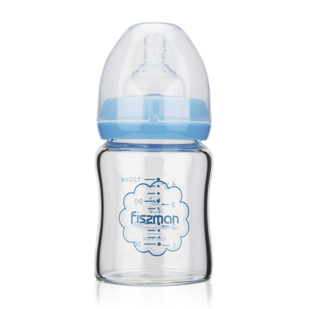 FISSMAN Feeding Bottle Borosilicate Glass with Wide Neck 120mlNursing & FeedingFeeding bottle with wide neck 120 ml (borosilicate glass) The best for children today is the key for health and well-being of future generations. FISSMAN presents to you a feed