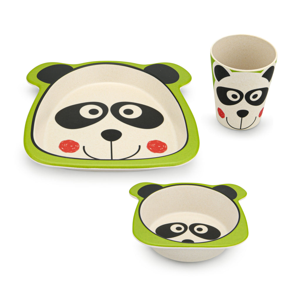 FISSMAN Bamboo Fibre Dinner Set Panda Set of 3 with Plate, Bowl, And CupNursing & Feeding9493 Dinner set PANDA 3 pcs (bamboo fibre)