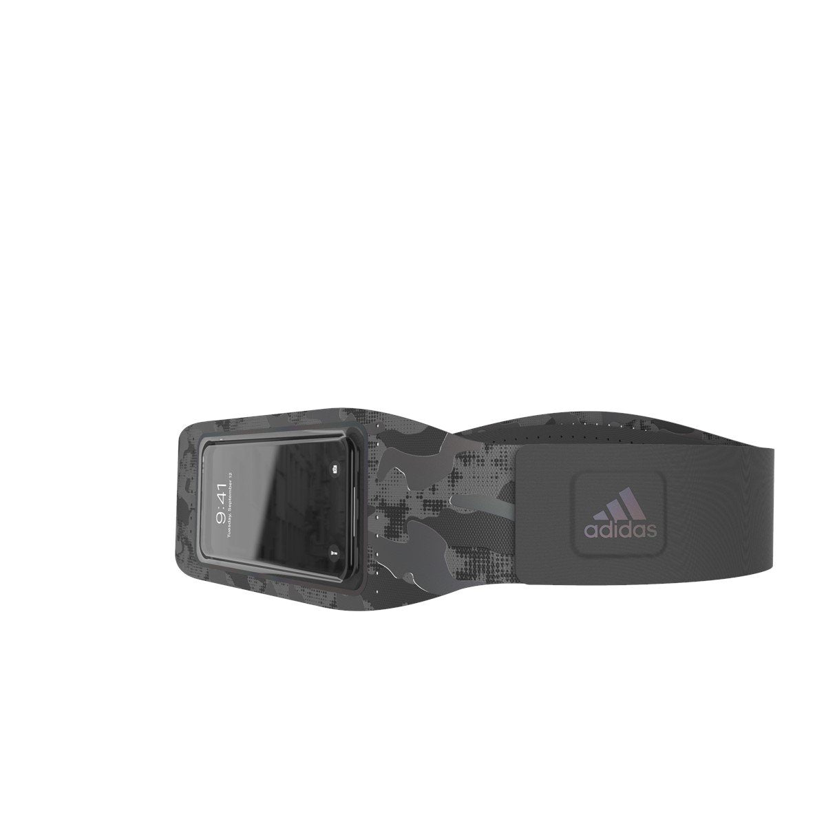 Adidas Originals Universal Sports Belt Phone Holder - Touchscreen Compatible, Adjustable Strap, Reflective Denim print, 3x pockets including a key pocket, Fits up to 6.5