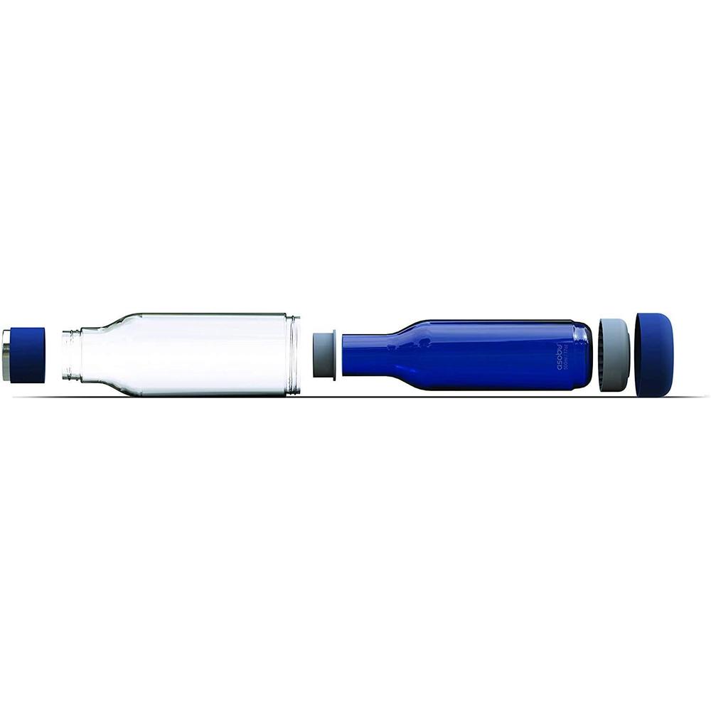 Asobu - Inner Peace Glass and Tritan Encased 17 Ounce Travel Water Bottle - Blue
