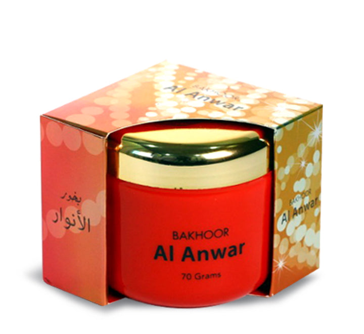 Hamidi Bakhoor Al Anwar 70GMPerfumes & FragrancesExperience the pure oriental indulgence of aroma and therapy with Hamidi Bakhoor made from powdered natural agarwood chips and soaked in sweet-smelling fragrant oils…