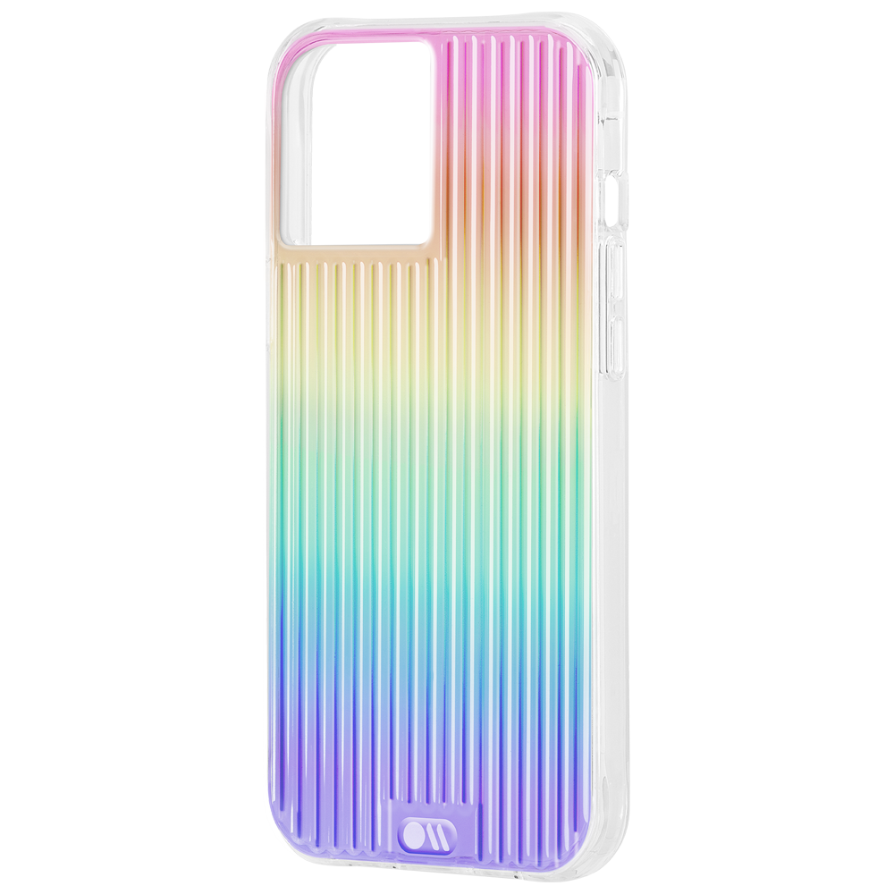 Case-Mate Tough Groove Case for Apple iPhone 12 / 12 Pro - 10-Ft Drop Protection w/ Micropel Anti-microbial Layer 1-PC Construction Groove Design Wireless Charging Compatible - Iridiscent