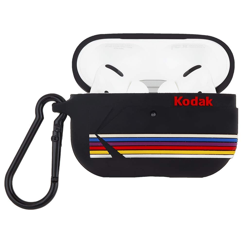 Case-Mate - Kodak AirPods Pro Case - Matte Black with Kodak Stripes with Black Clip