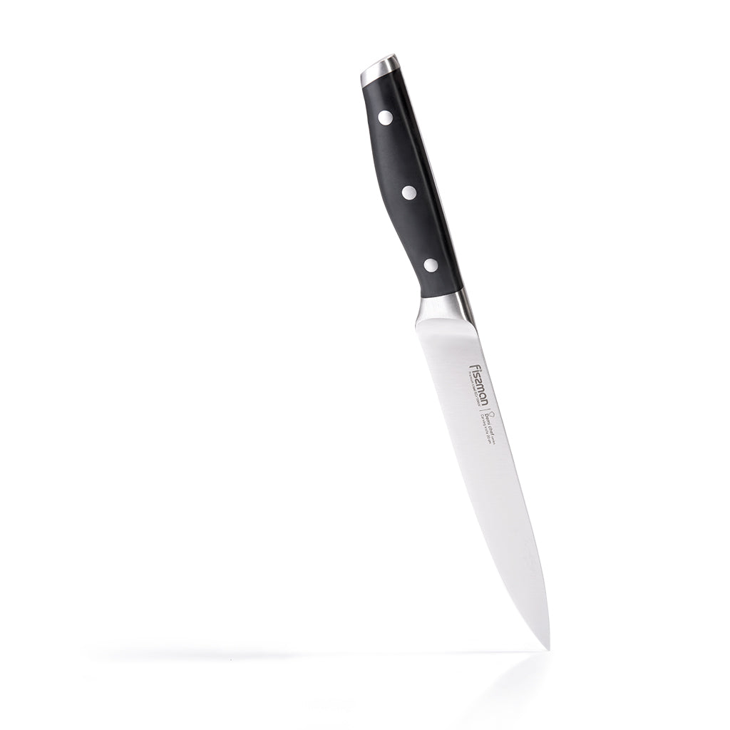 FISSMAN DEMI CHEF Carving Knife 8inchKitchen StorageDEMI CHEF Series A gastronomic knife the connoisseur's choice. It is suitable for cutting any food into perfectly thin slices thanks to its long and narrow blade. It is also useful for cooking Japanese d