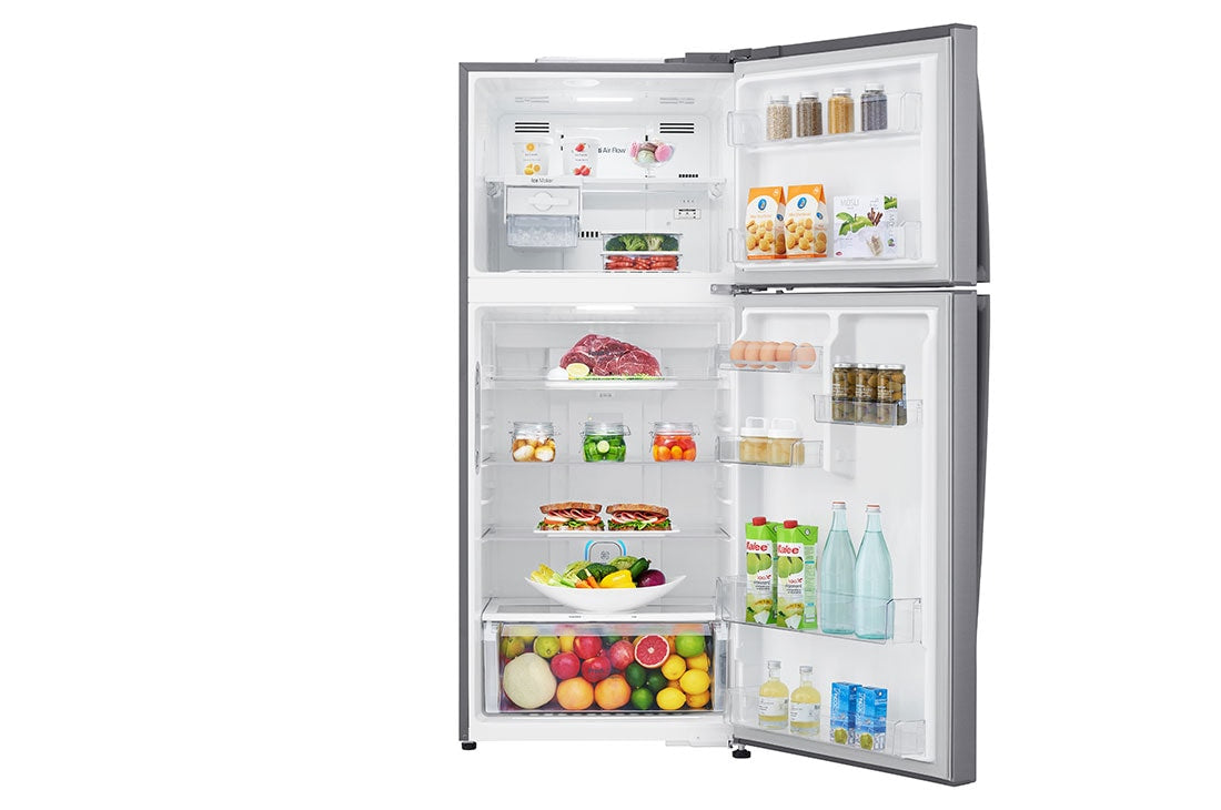LG Top Mount Linear Cooling Refrigerator With Smart Inverter Compressor 592 L GR-H832HLHL Platinum Silver