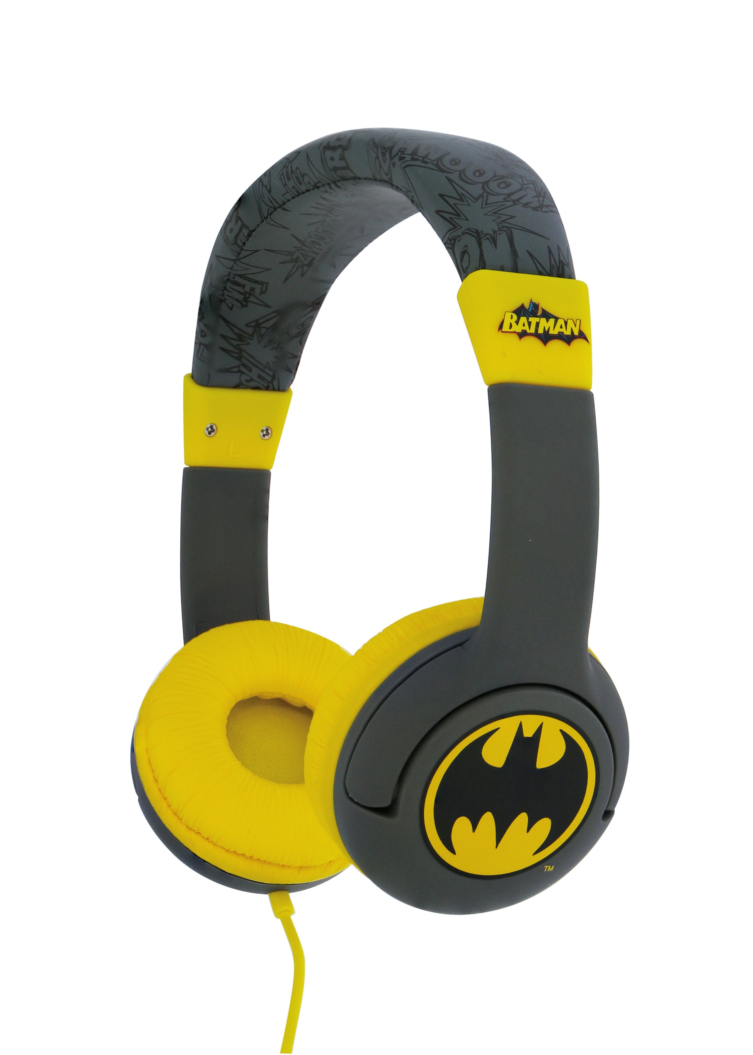 OTL Batman OnEar Wired Headphone - Safe Volume Limiting @85dB, Foldable & Adjustable, Superb Sound Quality,  Works w/ Smartphones, Tablets, Ninetendo Switch, Laptops & devices w/ 3.5mm port - Signal