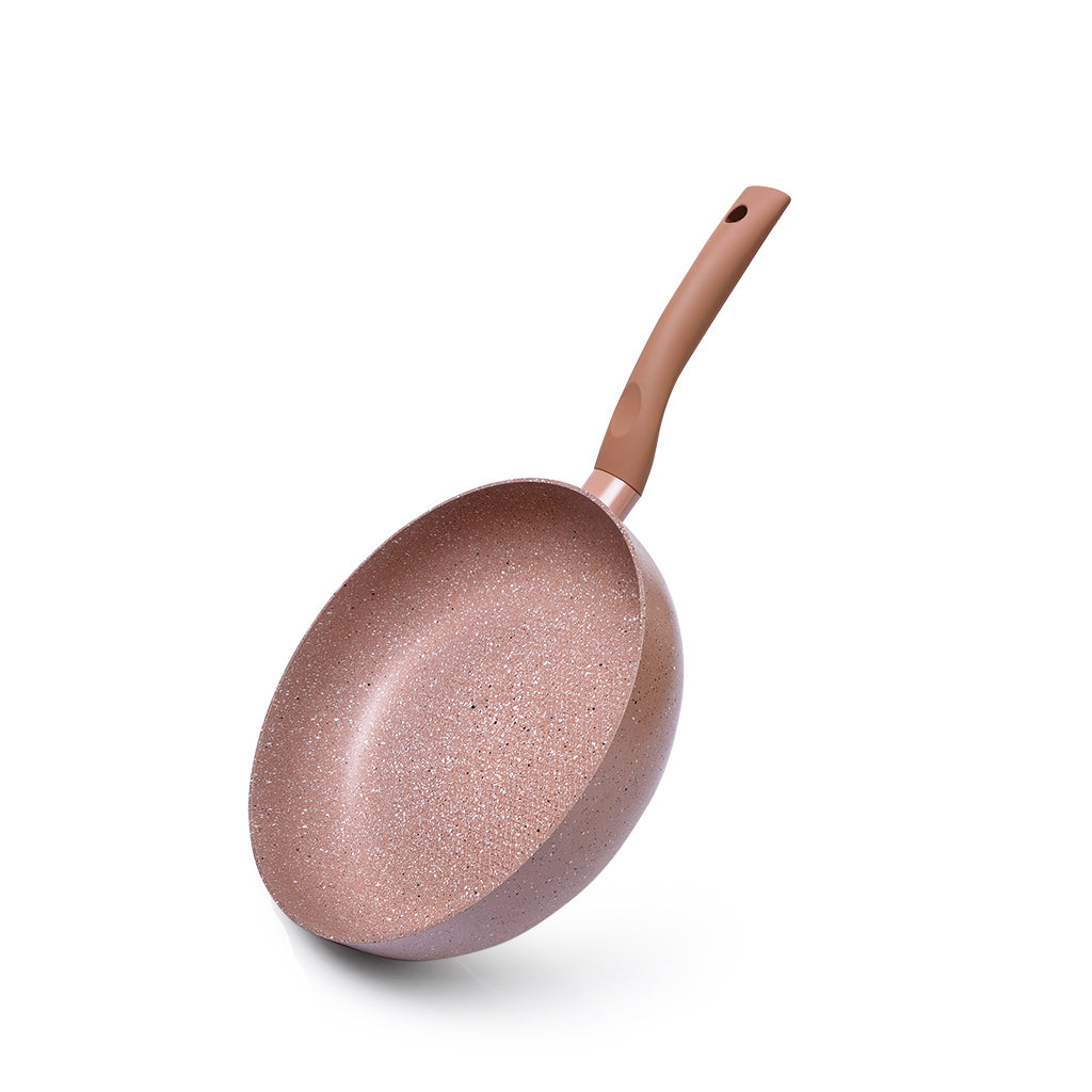 FISSMAN LATTE Deep Frying Pan LATTE 24x6cm Aluminium with Non-Stick CoatingKitchen StorageLATTE SERIES Having a perfect non-stick pan is an essential for everyone’s kitchen from a beginner to a professional! Thus our LATTE cookware plays a vital role in e