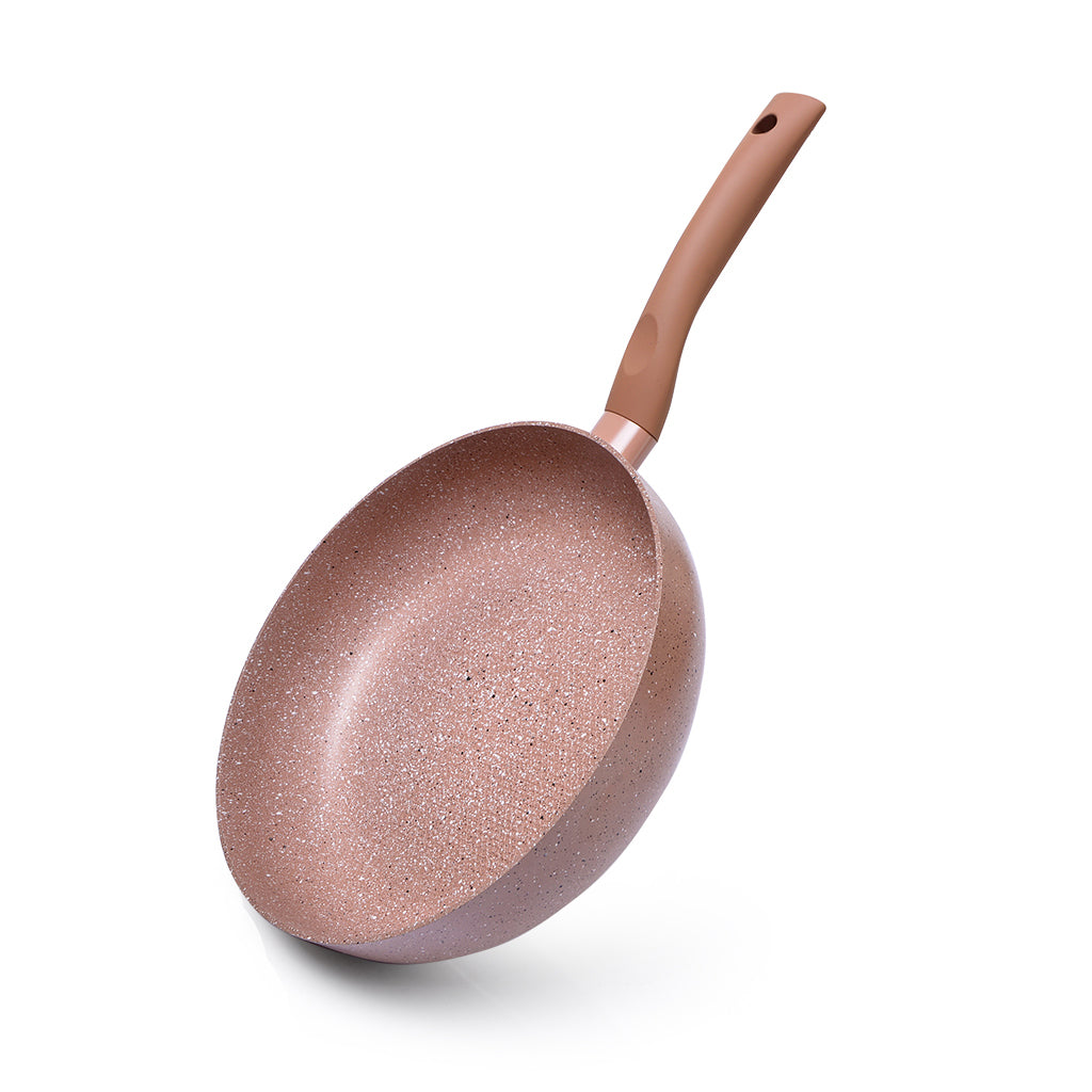 FISSMAN Aluminium with Non-Stick Coating Deep Frying Pan LATTE 28x7cmKitchen StorageA distinctive feature of the TiPro coating for cookware of the CAPELLA series is the presence of titanium in the formula of the non-stick coating