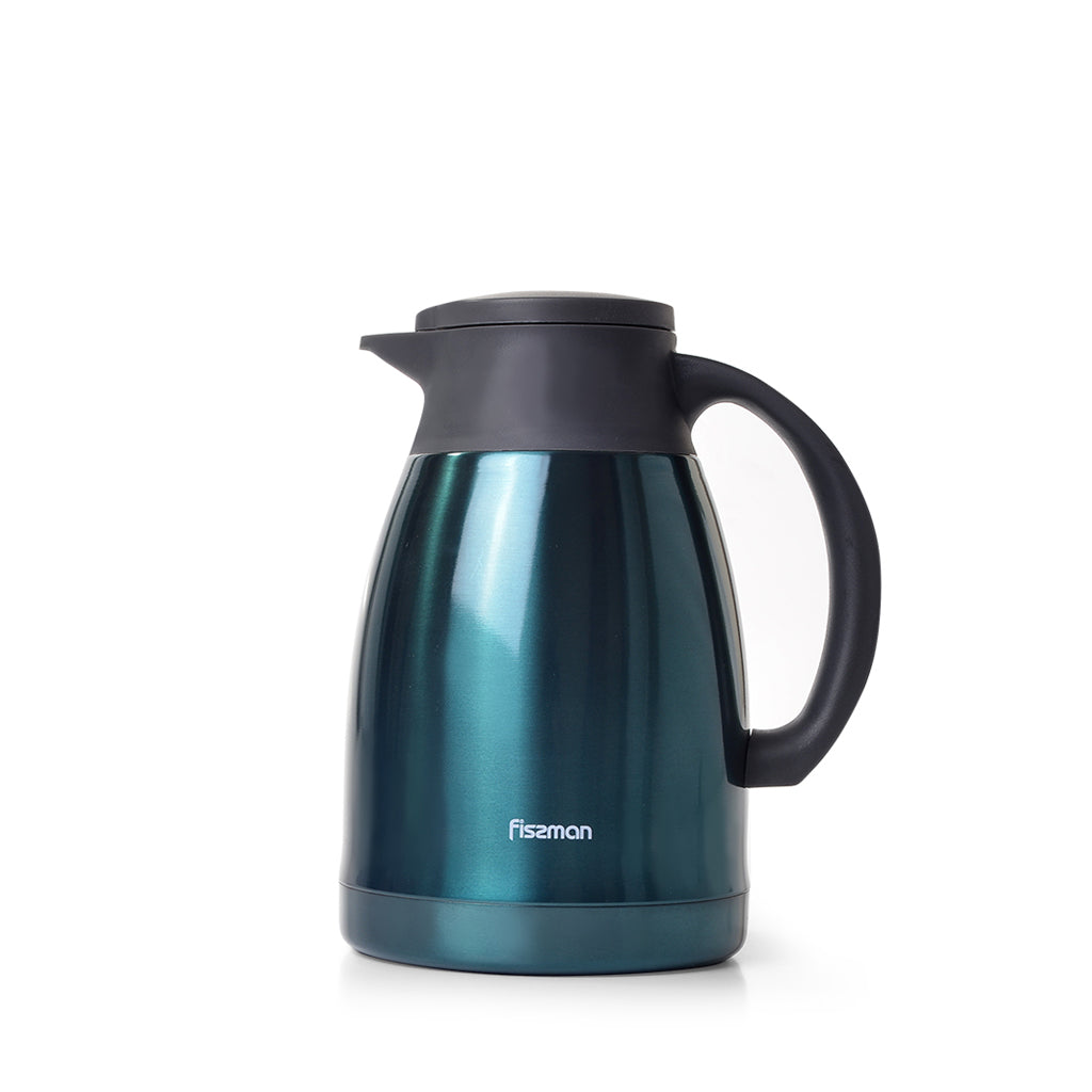 Fissman Coffee Pot Portable Heat Insulated Thermos 1200mlKitchen StorageThermo jug is made of high quality stainless steel. Double walls with vacuum insulation allow keeping the temperature of the contents for a long time (up to 6 hours). It is equipped w