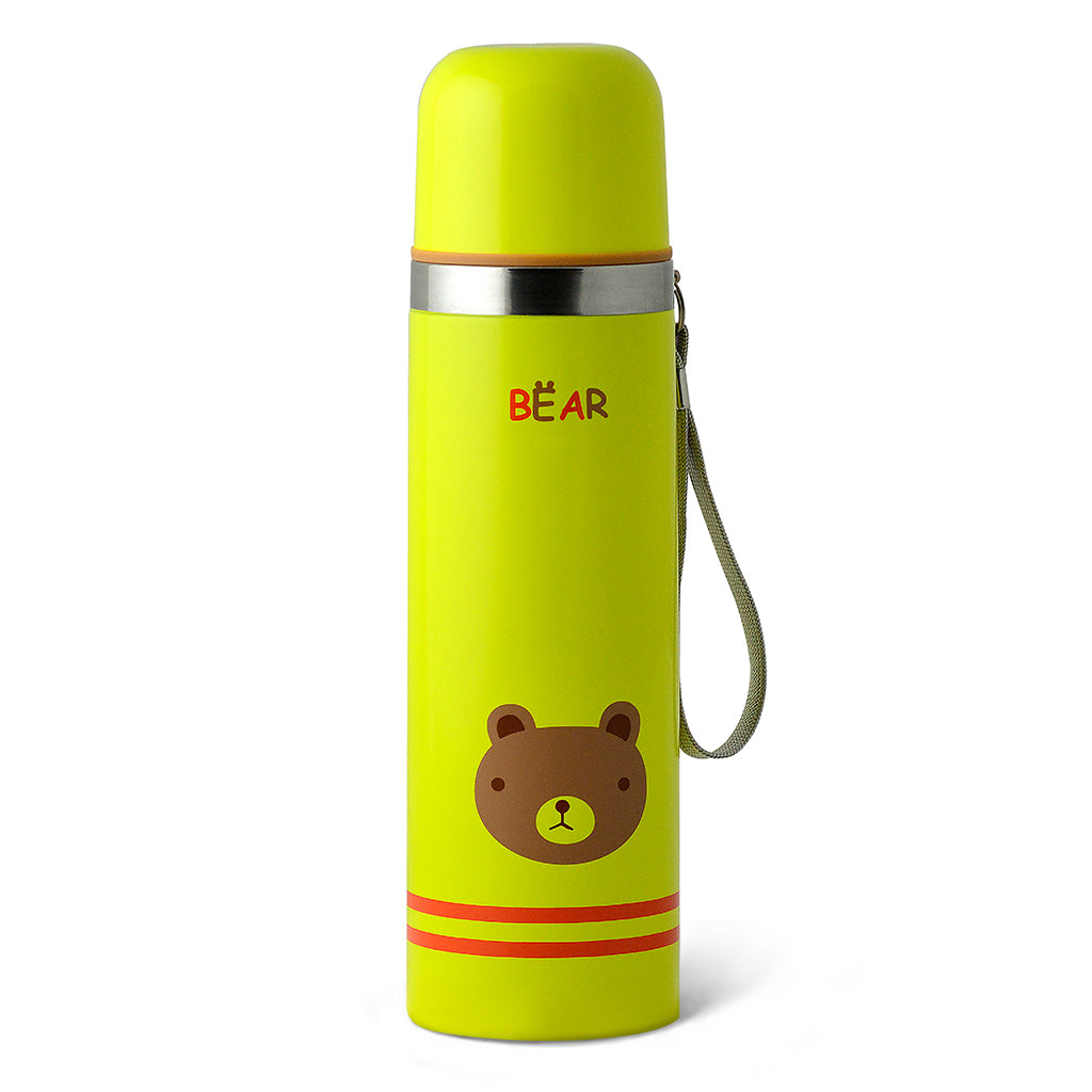 FISSMAN Double Wall Stainless Vacuum Bottle (Yellow-500ml)Kitchen StorageHot/cold Water Bottle 500ml is made of stainless steel. Vacuum-insulated double walls allow keeping the temperature of the contents for a long time (up to 6 hours). It is extremely d