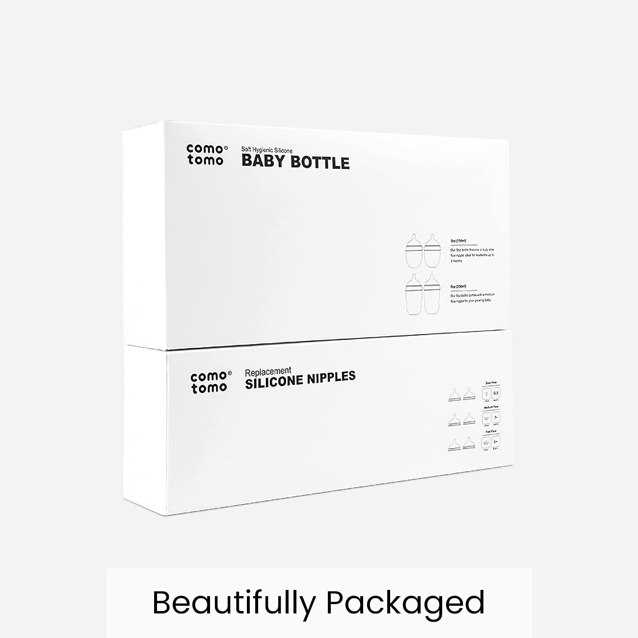 Comotomo - Baby Bottle BundleNursing & FeedingComotomo Baby Bottles feature an innovative and sensible design to most closely mimic natural breastfeeding. Our naturally shaped, soft, silicone nipples are ideal for babies who have trouble transitioning fro