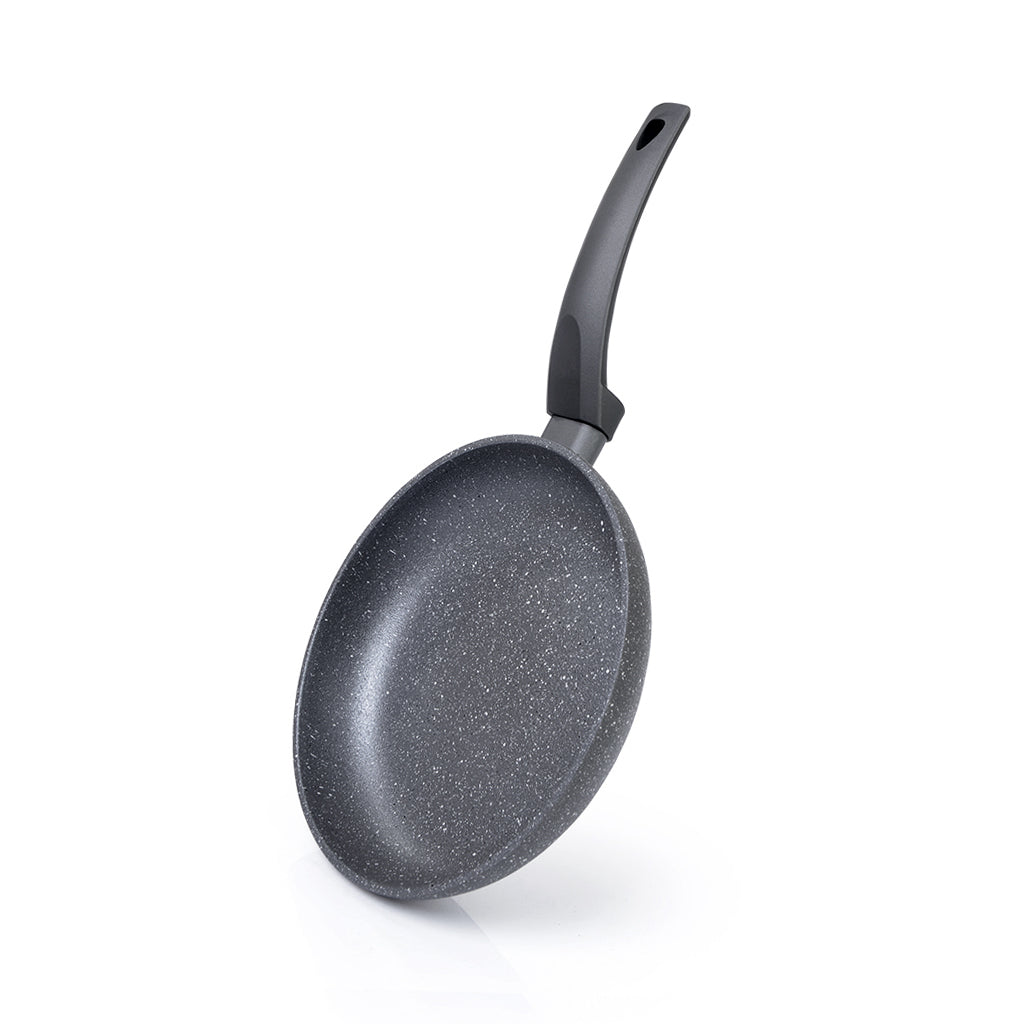 FISSMAN GREY STONE Frying Pan 24x4.5cm Pressed Aluminium, Matt Sanding Grey,Non-Stick Coating and with Induction BottomKitchen StorageFissman Square Grill Pan GREY STONE Aluminium with Platinum Non-Stick Coating, Nonstick Induction For Stove Tops, Drain S