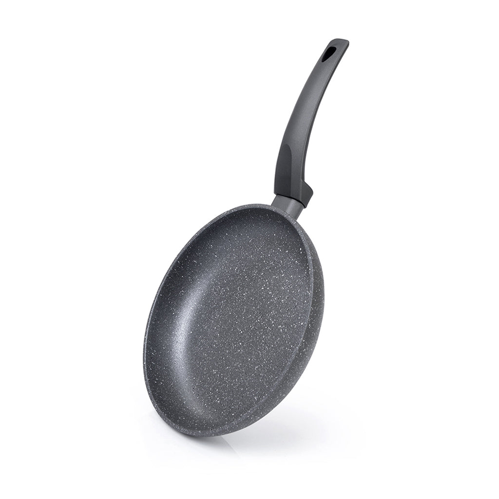 FISSMAN Frying Pan GREY STONE Series 26x4.8cm with Induction Bottom Pressed Aluminium with Matt Sanding Grey Non-Stick CoatingKitchen StorageFissman Square Grill Pan GREY STONE Aluminium with Platinum Non-Stick Coating, Nonstick Induction For Stove Tops,