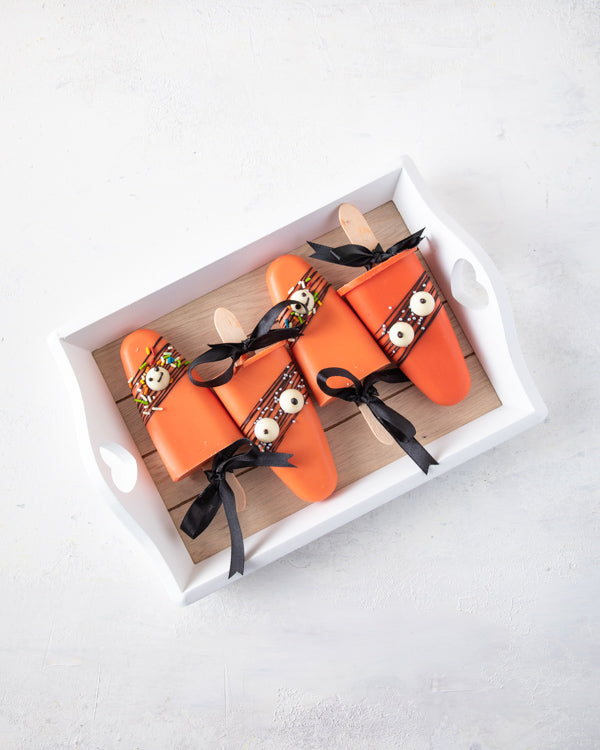 Tasty Scary PopsicleChocolate & Confectionery4pcs mummy cakesicles are sure to be a hit this spooky season. With brownie and vanilla fillings, they are delicious treat for get togethers or trick or treating. Served individually packed in the same tray as