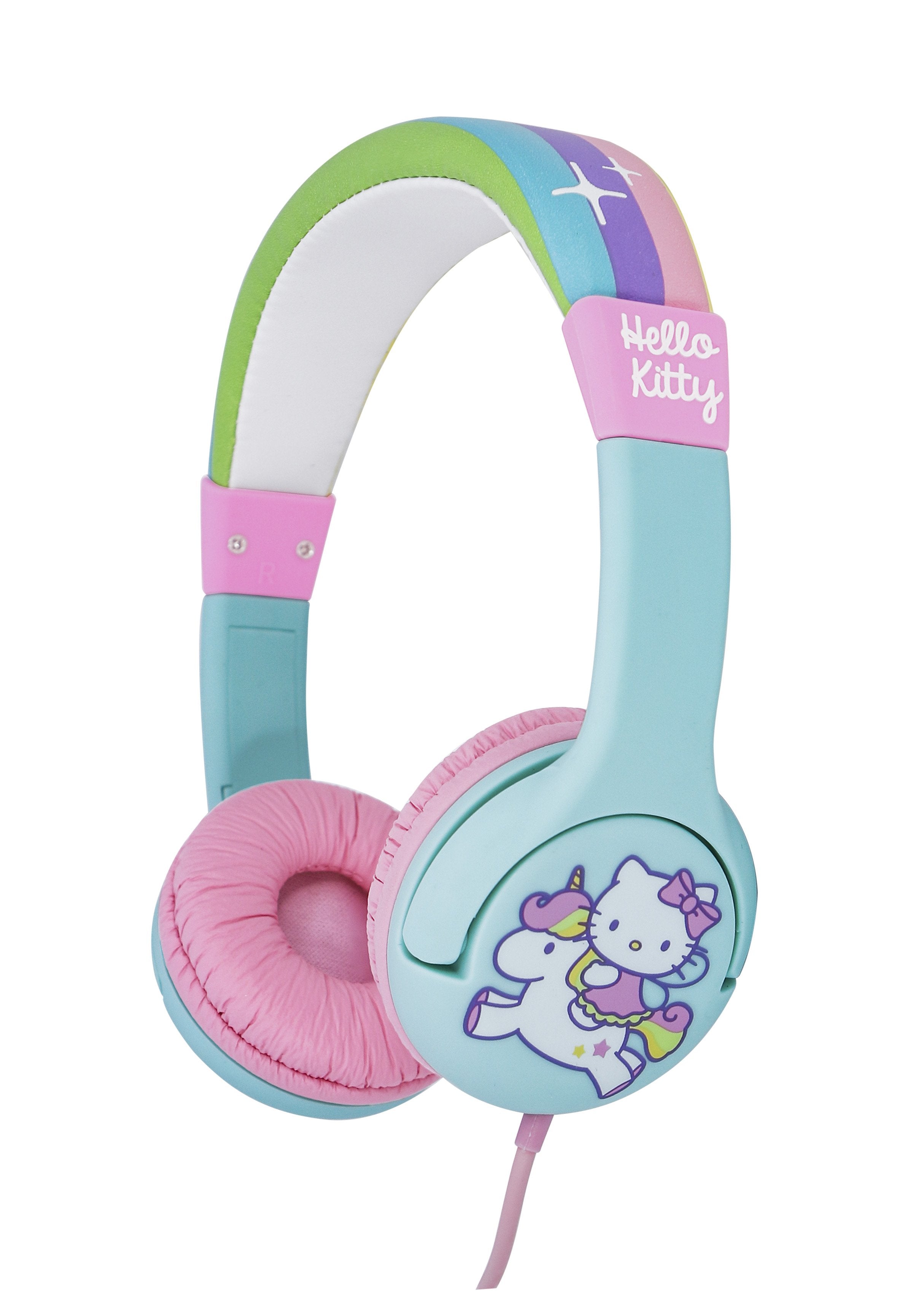 OTL HelloKitty OnEar Wired Headphone - Safe Volume Limiting @85dB, Foldable & Adjustable, Superb Quality,  Works w/ Smartphones, Tablets, Ninetendo Switch, Laptops & devices w/ 3.5mm port - Unicorn