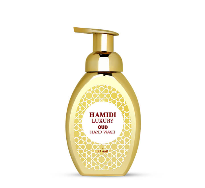 Hamidi Luxury Oud Hand WashPersonal CareFeel the ultimate foaminess of the Oud Hand Wash. Nourished with soothing Aloe Vera and Shea Extracts, paired with the most delectable and luxurious essence of Oud, your hands will feel softer after every wash!
