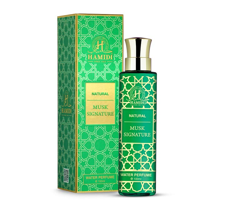 Hamidi Water Perfume Natural Musk Signature 100MLPerfumes & FragrancesHamidi Musk Signature is a fruity, fresh fragrance of natural musk that highlights the strong and exciting personality with its dominant and precious scent. The spicy & lively aroma emb