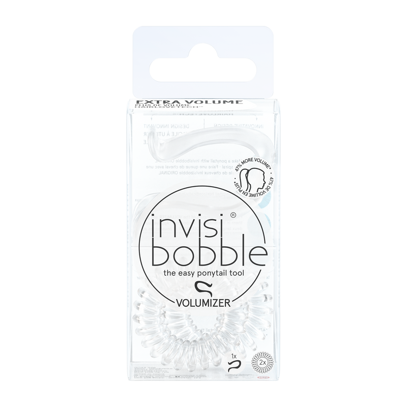 IB VOLUMIZER Crystal ClearHair CareInvisibobble VOLUMIZER, the easy ponytail tool. With HAIRLOVETECH , the VOLUMIZER is the perfect little helper to give a little more volume to the ponytail. Its innovative and lightweight design makes it easy to use and
