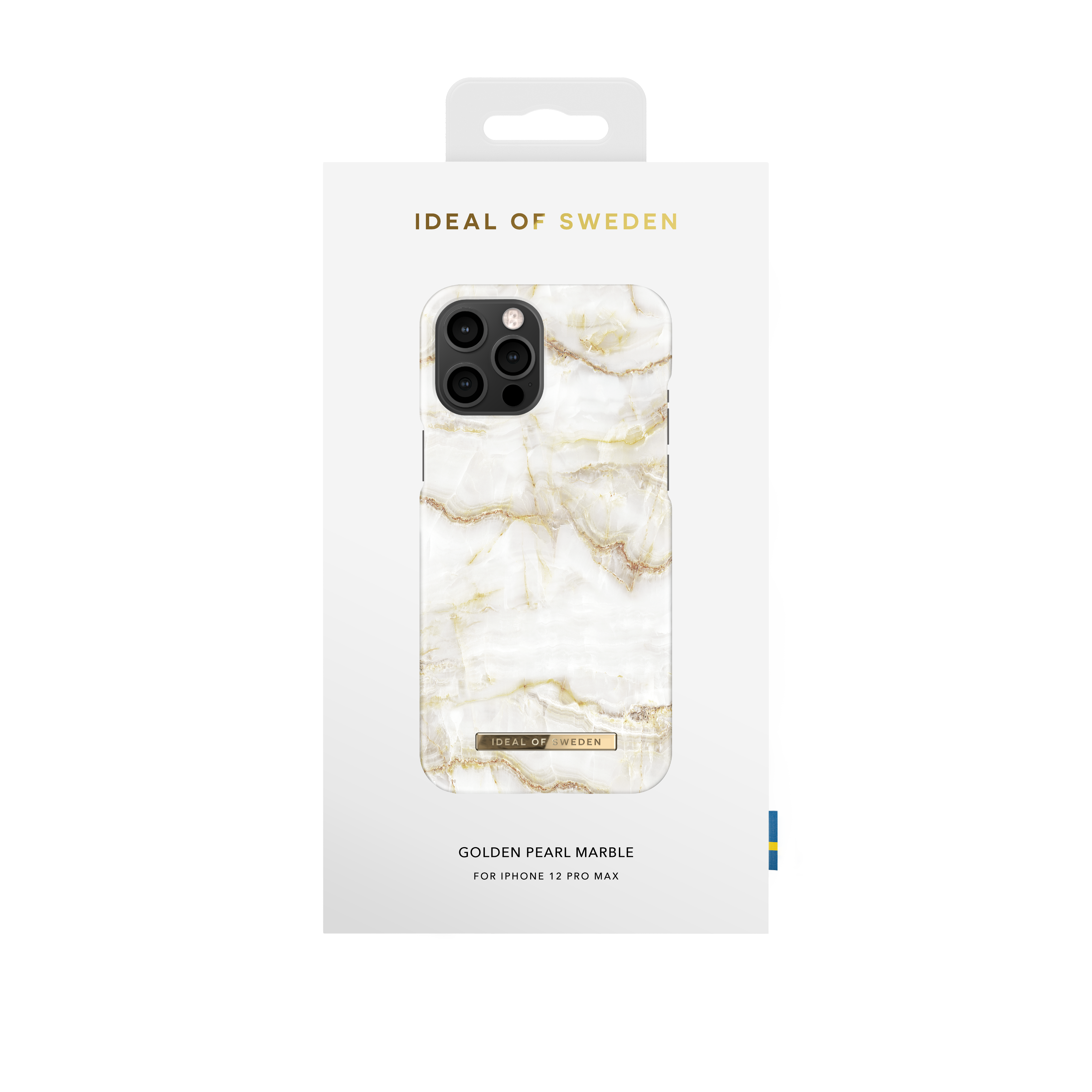 iDeal of Sweden MARBLE Apple iPhone 12 Pro Max Case - Fashionable Swedish Design Marble Stone iPhone Back Cover, Wireless Charging Compatible - Golden Pearl MarbleGolden Pearl Marble features a clean and luminous marble design with ivory and golden hues.