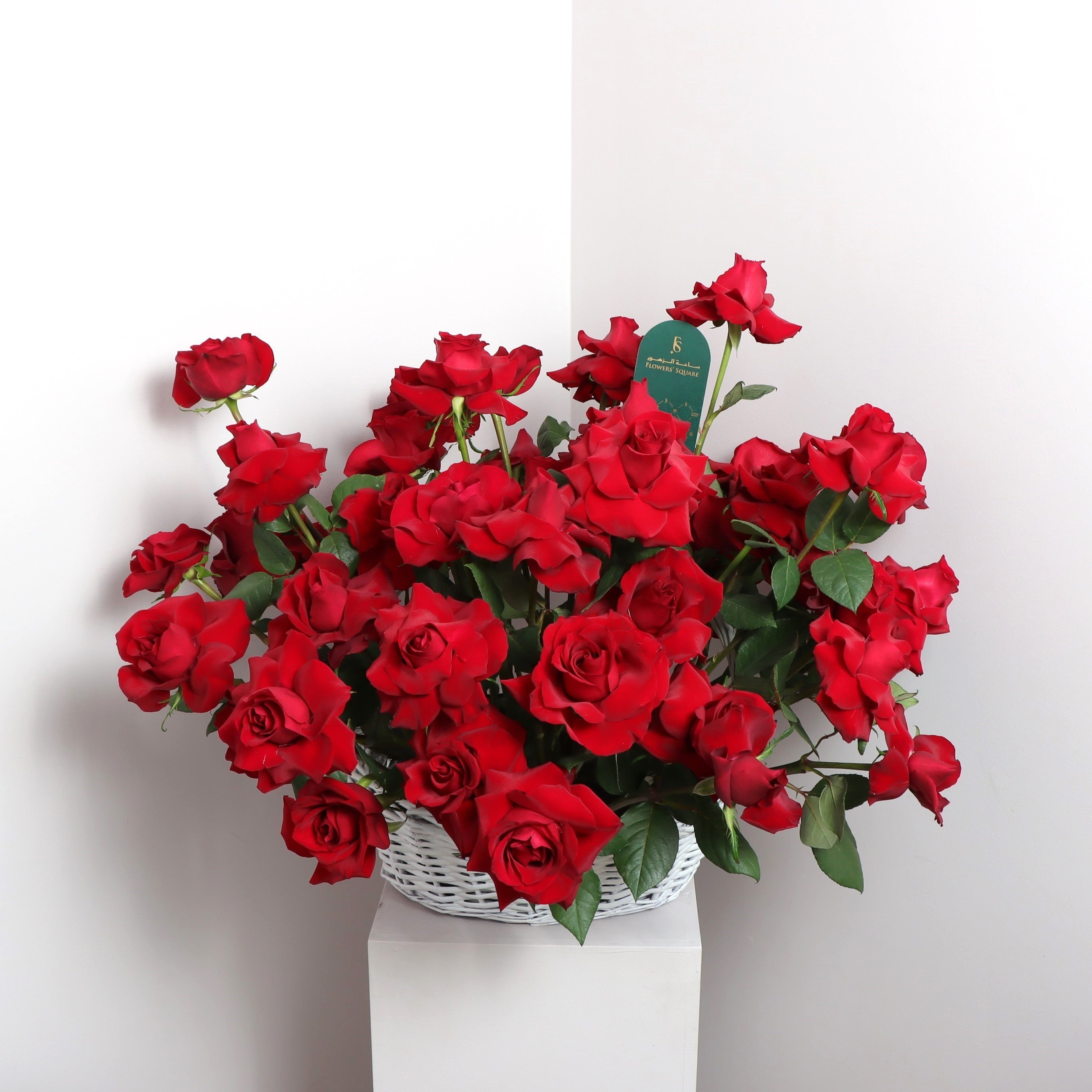 Red Rose BasketFlowersSame-day delivery Send a special message with this Red Rose Basket. Its puffy and cloudy abstract look is sure to wow your recipient. Delight them with its bright colors and luxurious roses that express true love and devotion. Get th