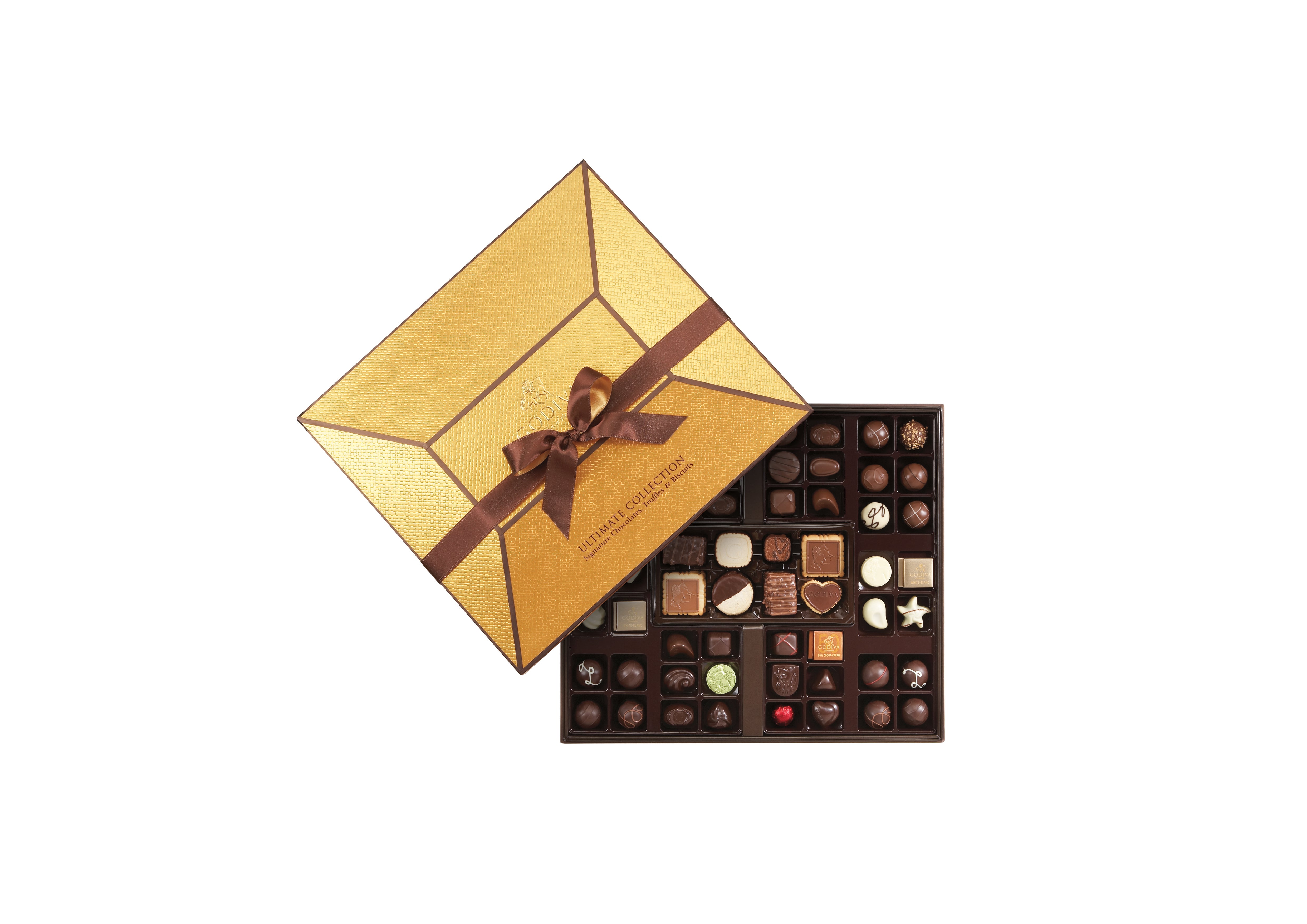 Godiva Ultimate CollectionChocolate & ConfectioneryA grand gesture for your most important holiday gathering, our Ultimate Collection includes an impressive array of delicious options – everyone will find their favorite. Carefully curated by Godiva, our U