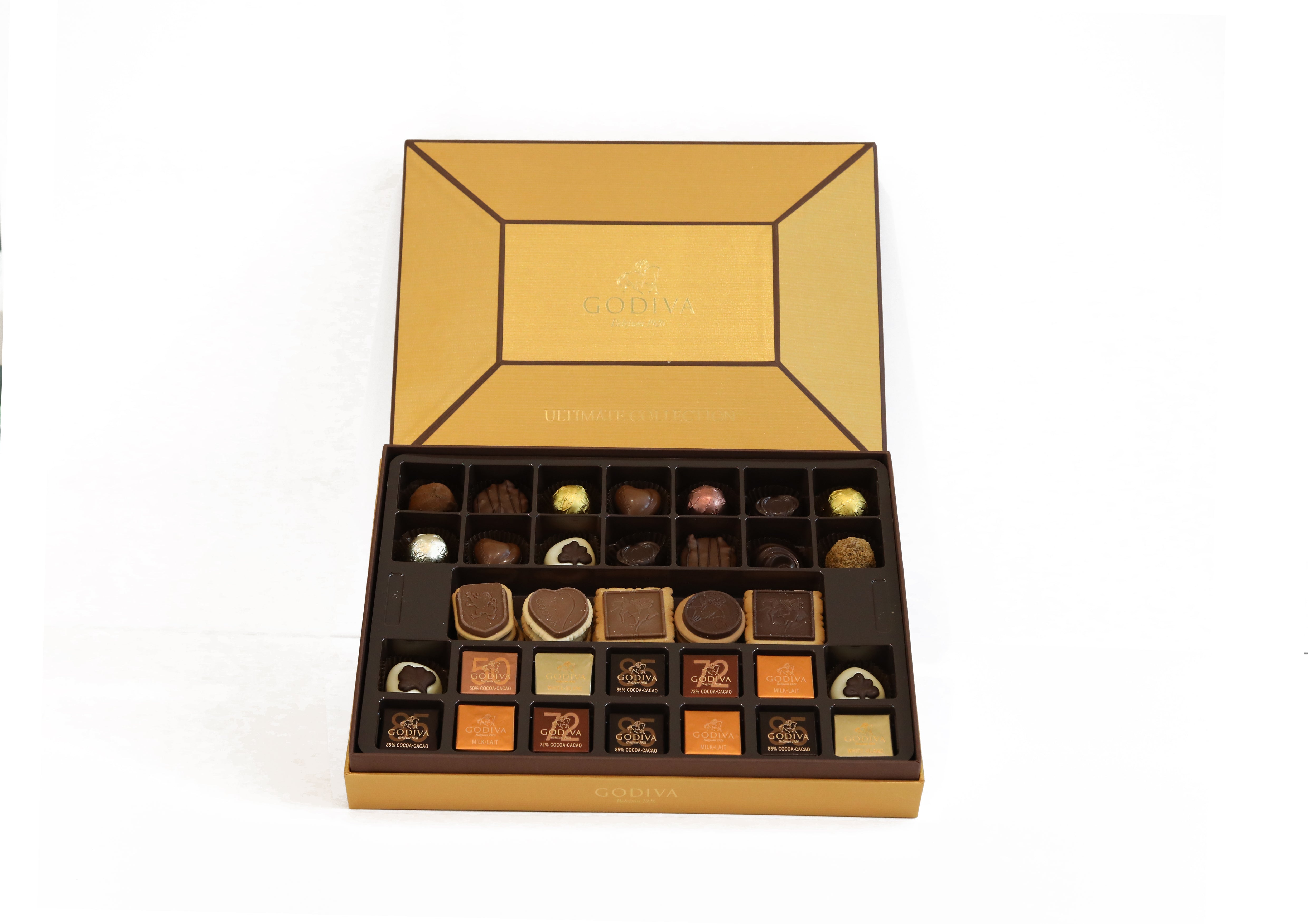 Godiva Ultimate CollectionChocolate & ConfectioneryA grand gesture for your most important holiday gathering, our Ultimate Collection includes an impressive array of delicious options – everyone will find their favorite. Carefully curated by Godiva, our U