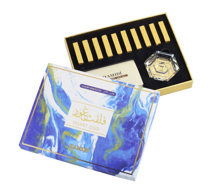 Hamidi Luxury Fresh Fruits Bakhoor Velvet Oud StickPerfumes & FragrancesVelvet Oud is agarwood laced with aromas of fresh fruits and forest woods, while a warm spicy gives an earthy finish