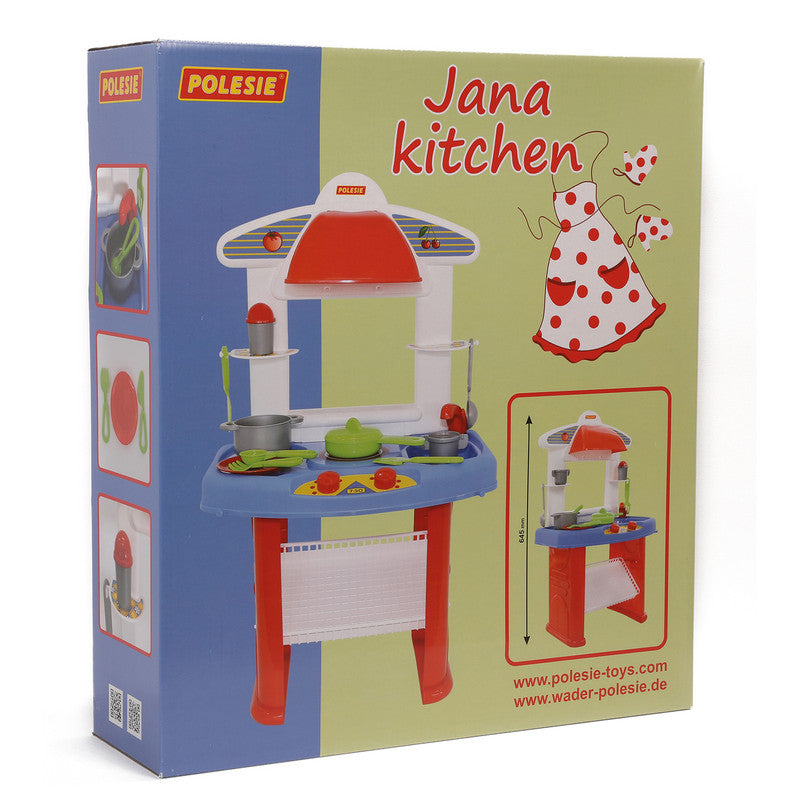 Polesie - Jana kitchen (box)Toys & GamesJana kitchen includes kitchen set with a small stove, sink, hood, dishes and kitchen utensils. A child who plays with this kitchen set will feel like a real cook. FEATURES: Polesie toys are made in high quality cont