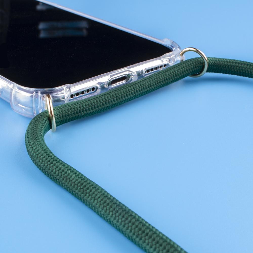 Lookabe - Necklace Clear Case + Green Cord - iPhone 11 Pro Max