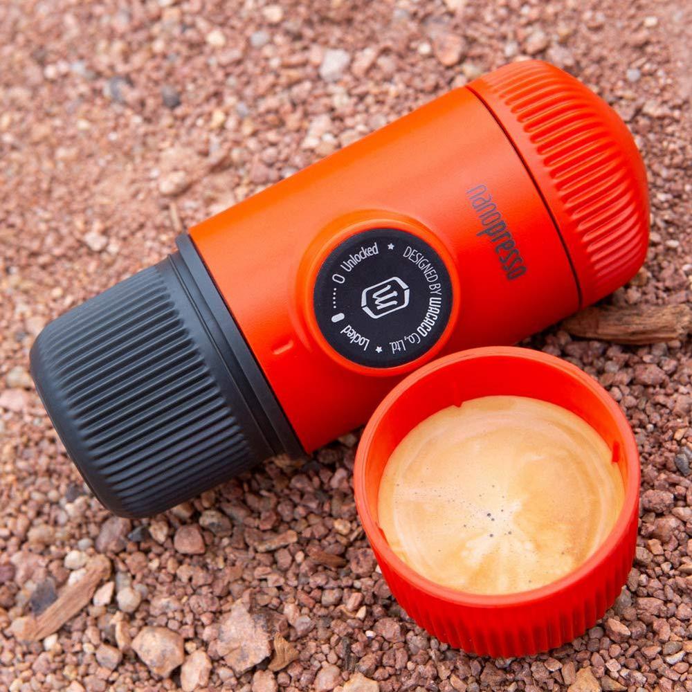 Wacaco - Nanopresso Portable Espresso Maker Bundled with Protective Case Lava Red