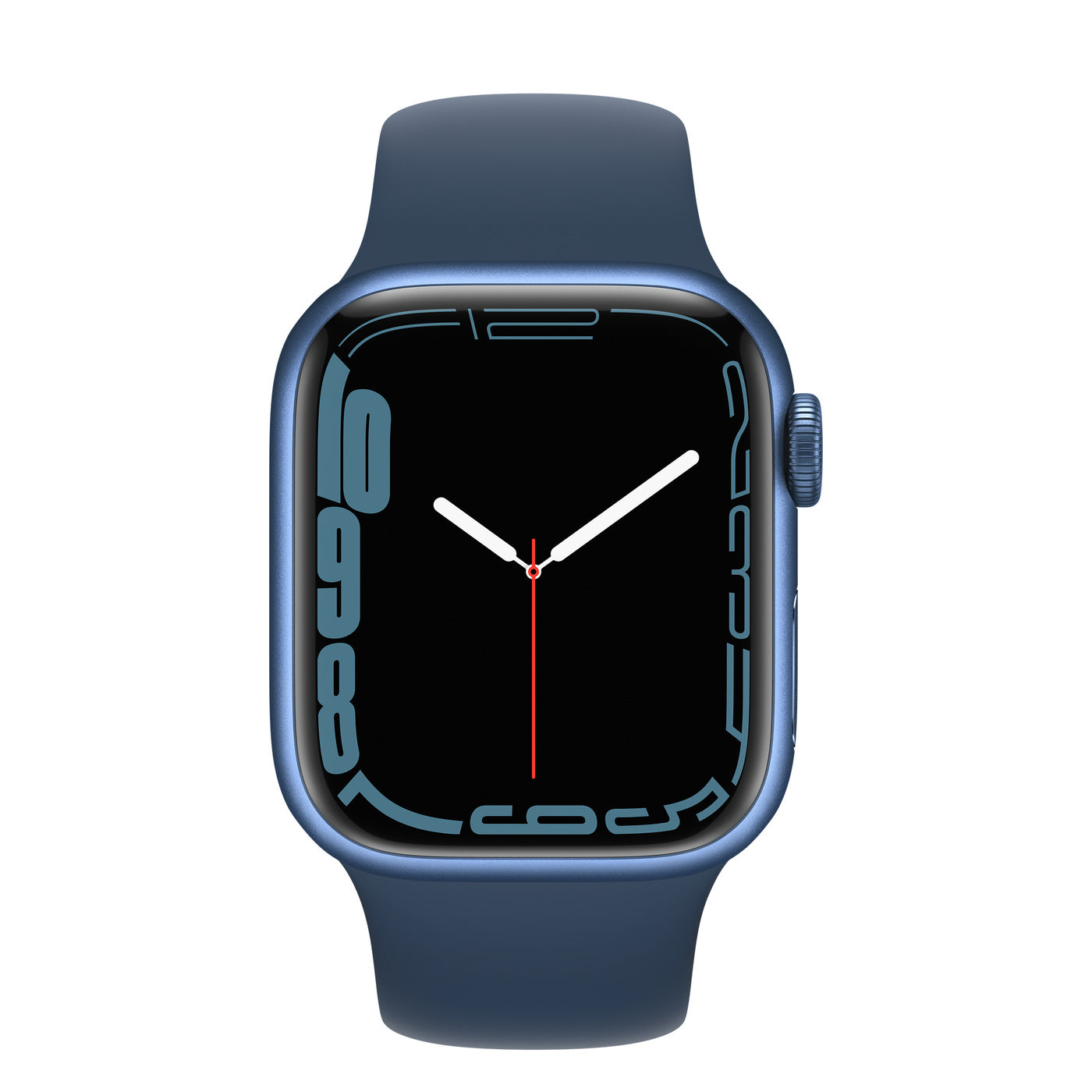 Apple Watch Series 7 GPS Smartwatch with Blue Aluminium Case with Sport Band - Fitness Tracker, ECG App, Always-On Retina Display, Water Resistant