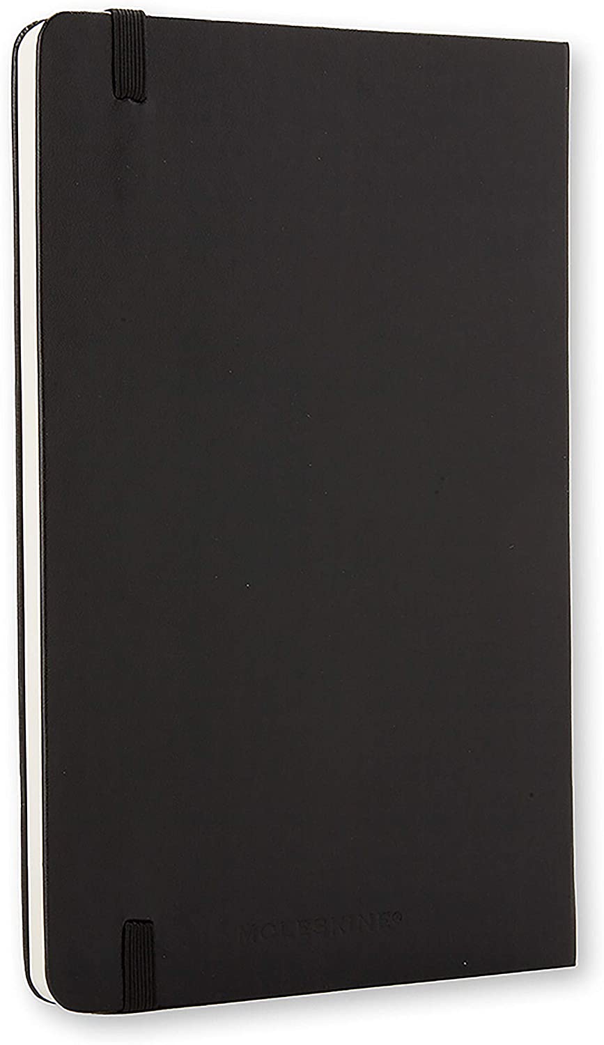 Moleskine - Classic Plain Paper Notebook - Hard Cover and Elastic Closure Journal - Color Black - Size Large 13 x 21 A5 - 240 Pages