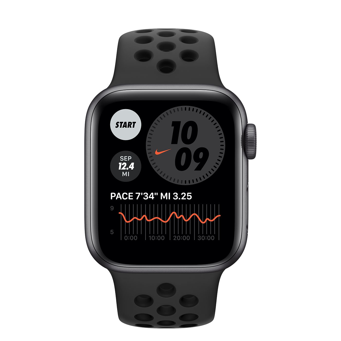 Apple Watch Nike SE Space Gray Aluminum Case with Anthracite/Black Nike Sport Band - Regular