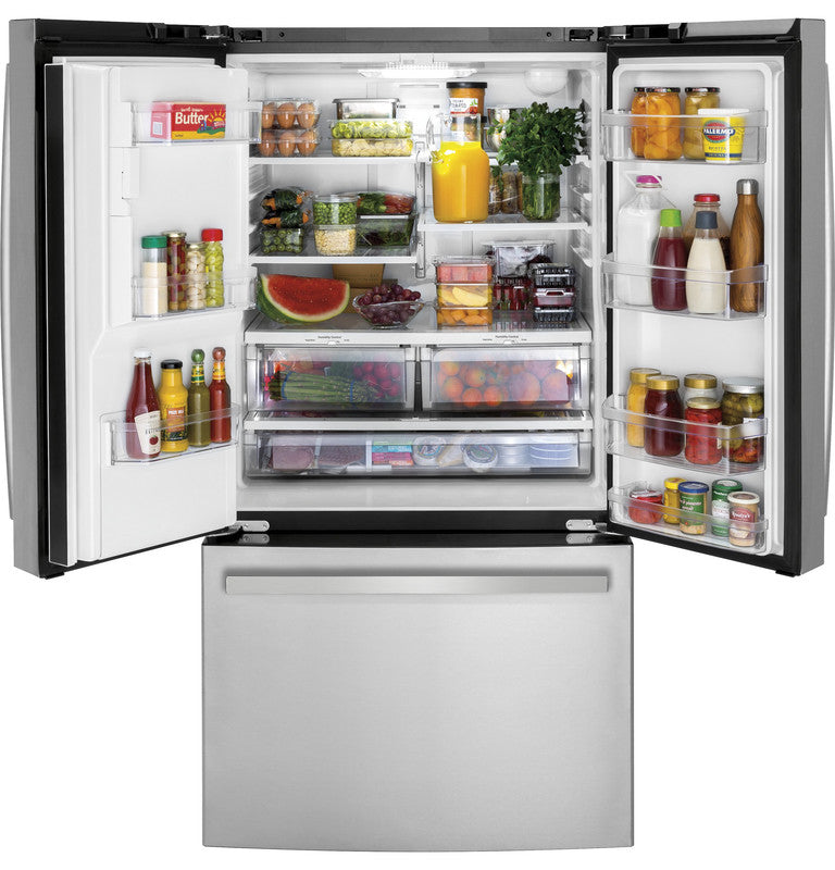 Mabe 3 Door Refrigerator Stainless steel with Bottom Freezer