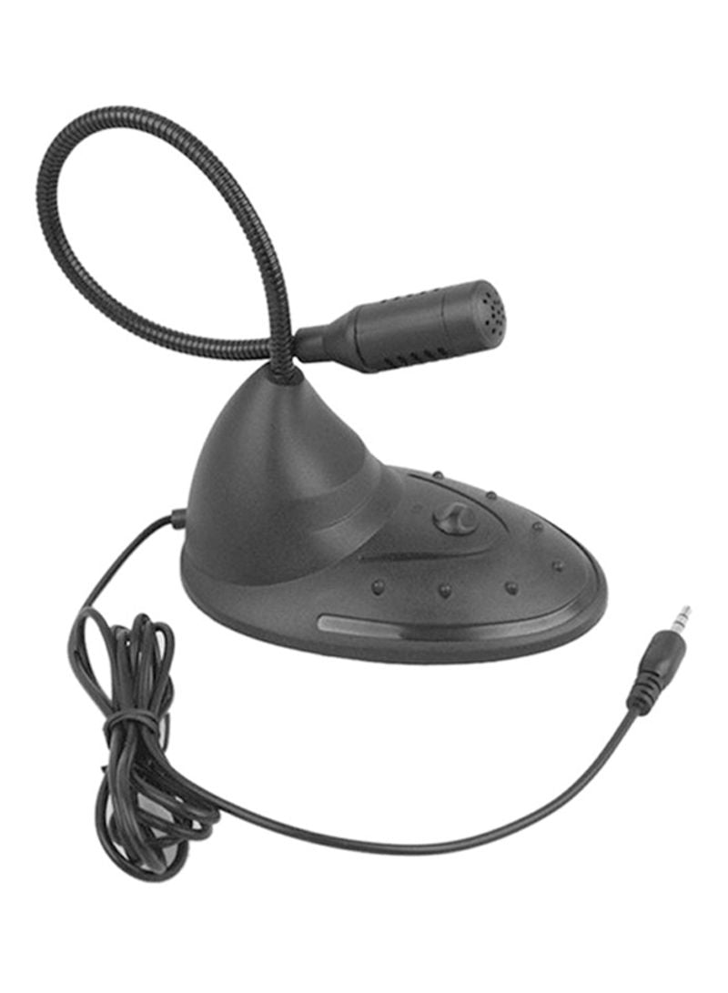 Dual Channel Plug Gooseneck Desktop Wired Microphone - BlackComputer & Laptop AccessoriesThe Dual Channel Plug Gooseneck Desktop Wired Microphone has a smooth, extended frequency response ideally suited for podcasting, home studio recording, field recordi
