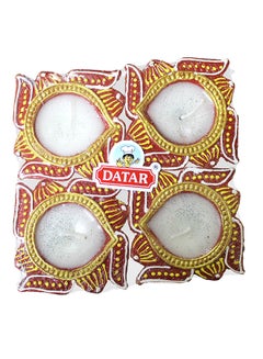Datar Fancy Waxed Diya Set Multicolor 4 Pieces Multicolor 15cmHome DecorCarved beautifully out of clay for this festival diyas are an essential part of Diwali decoration.